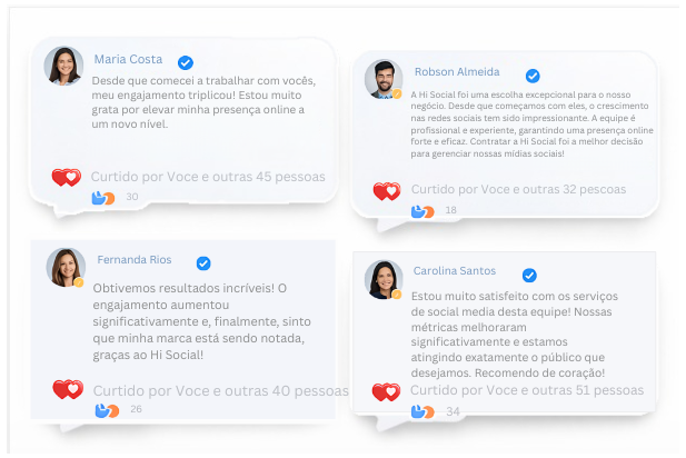 Avaliações de clientes da HI SOCIAL